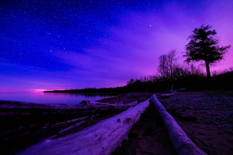 Newport State Park at night