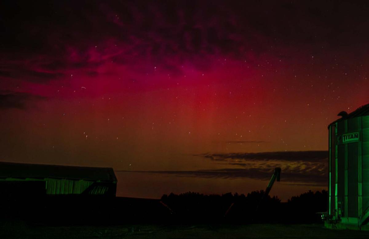Competition entry: Northern Lights on North Dakota Farm