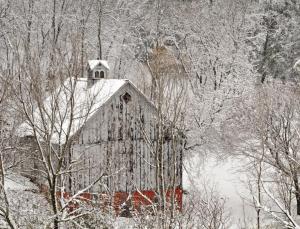 Competition entry: Barn & Snowy Trees