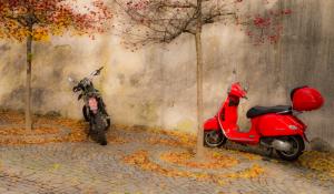 Competition entry: Red Scooter Outside the Abbey