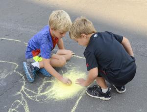 Competition entry: Two boys at a parade