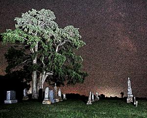 Competition entry: Cemetery at night