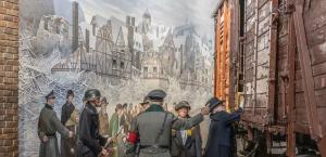 Holocaust train car scene