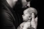 Competition entry: Daddy's newborn in B&W